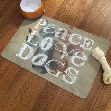 LauralHome Peace Love Dogs Doormat LAOM1301